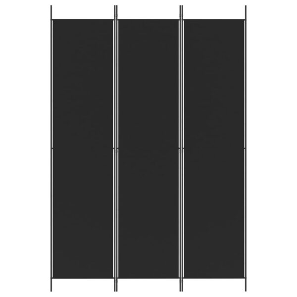 vidaXL 3-Panel Room Divider Black 59.1"x86.6" Fabric - Image 3