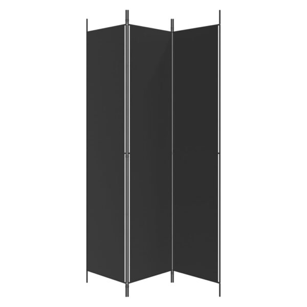 vidaXL 3-Panel Room Divider Black 59.1"x86.6" Fabric - Image 4