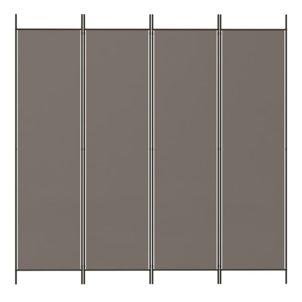 vidaXL 4-Panel Room Divider Anthracite 78.7"x86.6" Fabric - Image 3