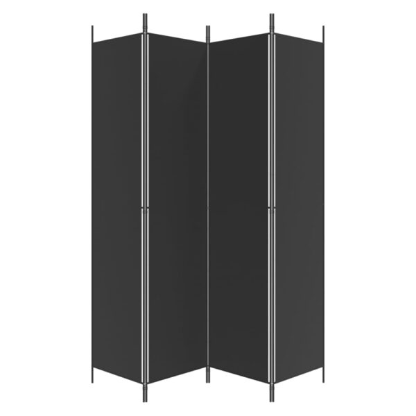 vidaXL 4-Panel Room Divider Black 78.7"x86.6" Fabric - Image 4