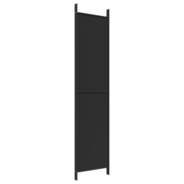 vidaXL 4-Panel Room Divider Black 78.7"x86.6" Fabric - Image 6