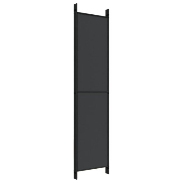 vidaXL 5-Panel Room Divider Black 98.4"x86.6" Fabric - Image 6