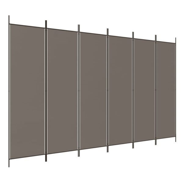 vidaXL 6-Panel Room Divider Anthracite 118.1"x86.6" Fabric - Image 2