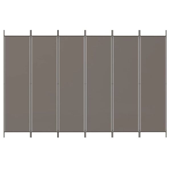 vidaXL 6-Panel Room Divider Anthracite 118.1"x86.6" Fabric - Image 3