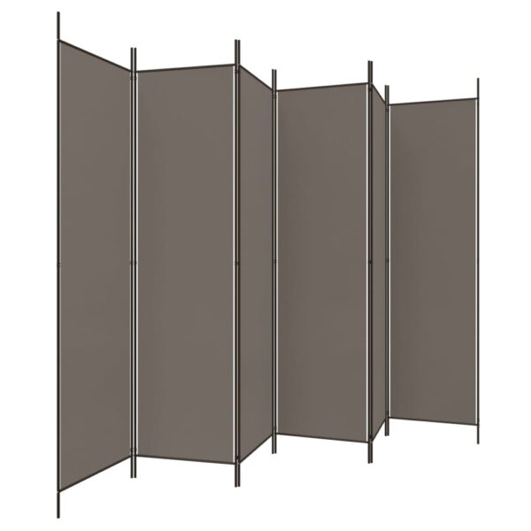 vidaXL 6-Panel Room Divider Anthracite 118.1"x86.6" Fabric - Image 4