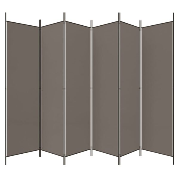 vidaXL 6-Panel Room Divider Anthracite 118.1"x86.6" Fabric - Image 5