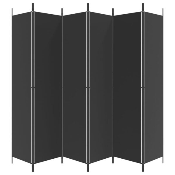 vidaXL 6-Panel Room Divider Black 118.1"x86.6" Fabric - Image 4