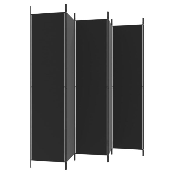 vidaXL 6-Panel Room Divider Black 118.1"x86.6" Fabric - Image 5