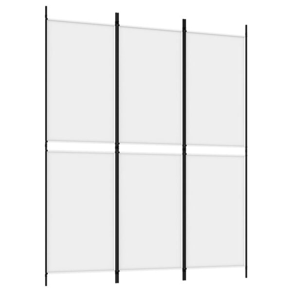 vidaXL 3-Panel Room Divider White 59.1"x70.9" Fabric - Image 2