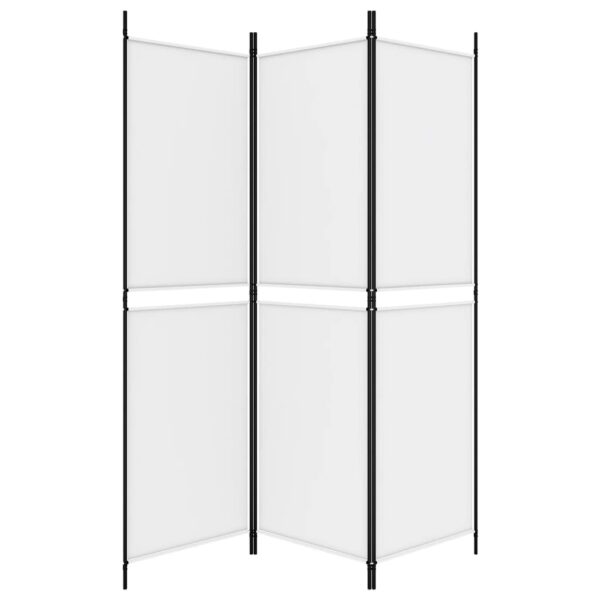 vidaXL 3-Panel Room Divider White 59.1"x70.9" Fabric - Image 4