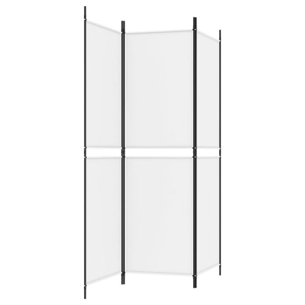 vidaXL 3-Panel Room Divider White 59.1"x70.9" Fabric - Image 5