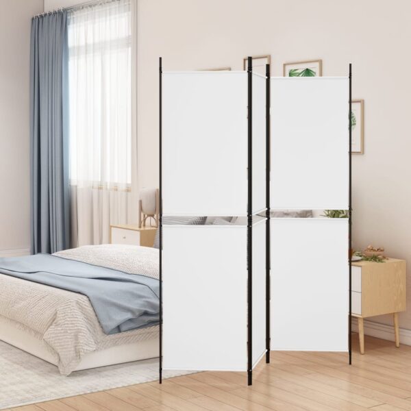 vidaXL 3-Panel Room Divider White 59.1"x70.9" Fabric