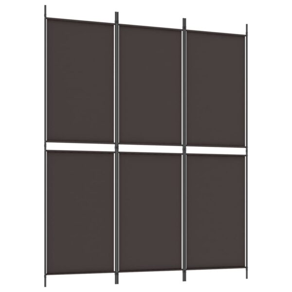 vidaXL 3-Panel Room Divider Brown 59.1"x70.9" Fabric - Image 2