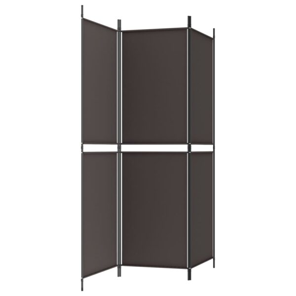 vidaXL 3-Panel Room Divider Brown 59.1"x70.9" Fabric - Image 5