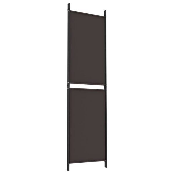 vidaXL 3-Panel Room Divider Brown 59.1"x70.9" Fabric - Image 6