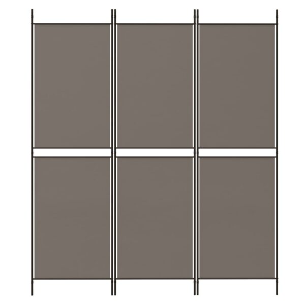 vidaXL 3-Panel Room Divider Anthracite 59.1"x70.9" Fabric - Image 3