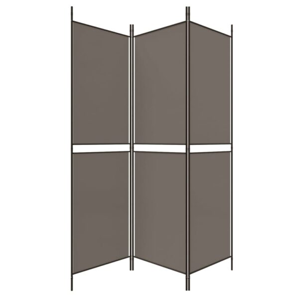 vidaXL 3-Panel Room Divider Anthracite 59.1"x70.9" Fabric - Image 4