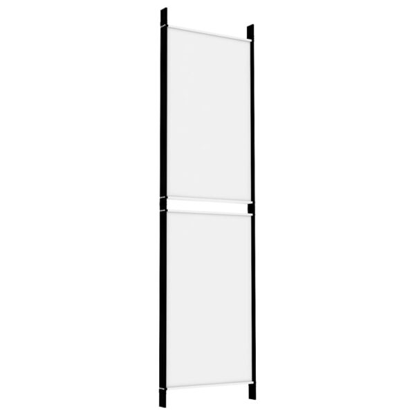 vidaXL 4-Panel Room Divider White 78.7"x70.9" Fabric - Image 6