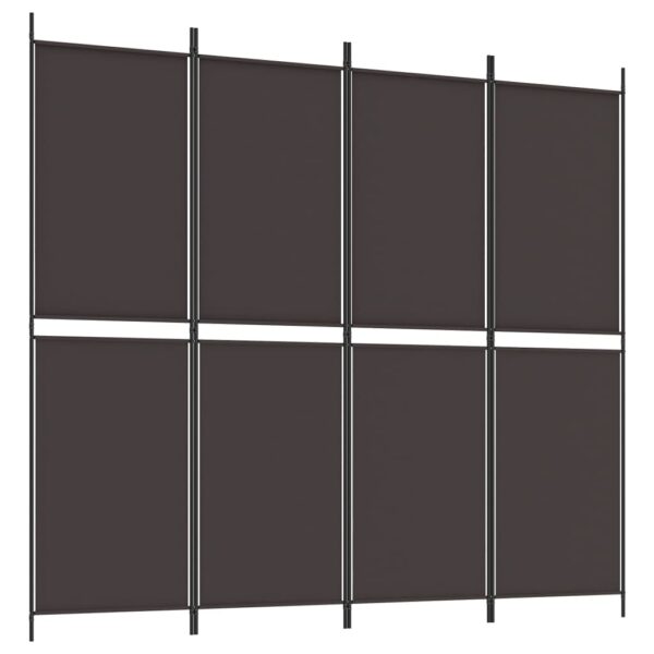 vidaXL 4-Panel Room Divider Brown 78.7"x70.9" Fabric - Image 2