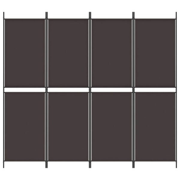 vidaXL 4-Panel Room Divider Brown 78.7"x70.9" Fabric - Image 3