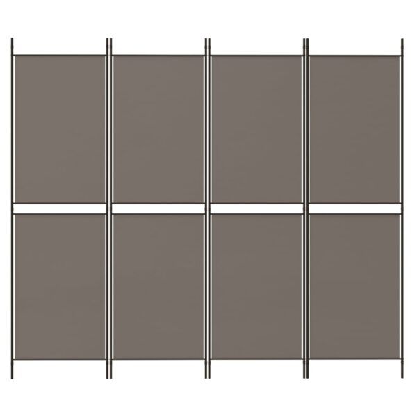 vidaXL 4-Panel Room Divider Anthracite 78.7"x70.9" Fabric - Image 3