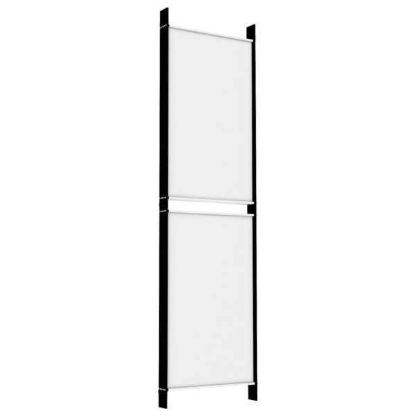 vidaXL 5-Panel Room Divider White 98.4"x70.9" Fabric - Image 6