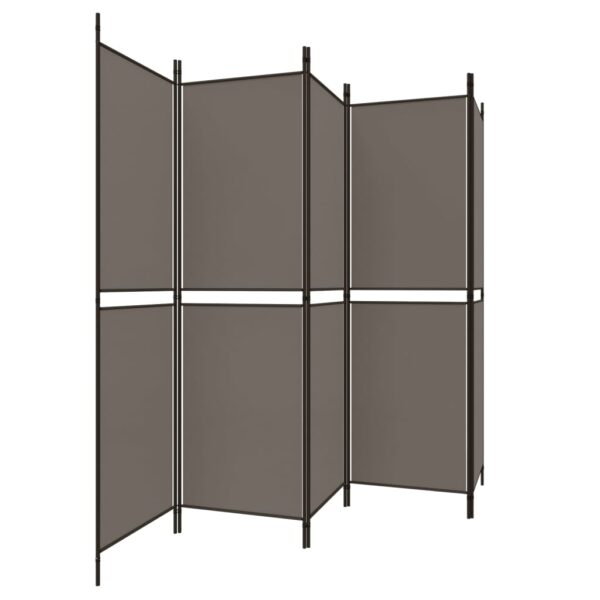 vidaXL 5-Panel Room Divider Anthracite 98.4"x70.9" Fabric - Image 4