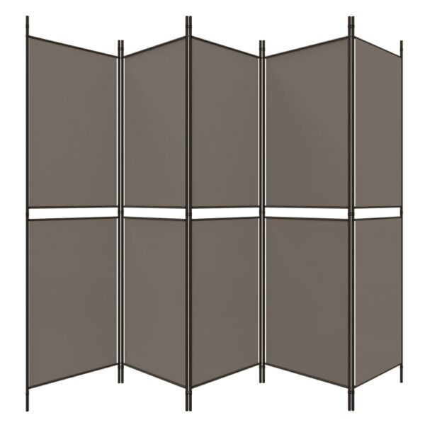 vidaXL 5-Panel Room Divider Anthracite 98.4"x70.9" Fabric - Image 5