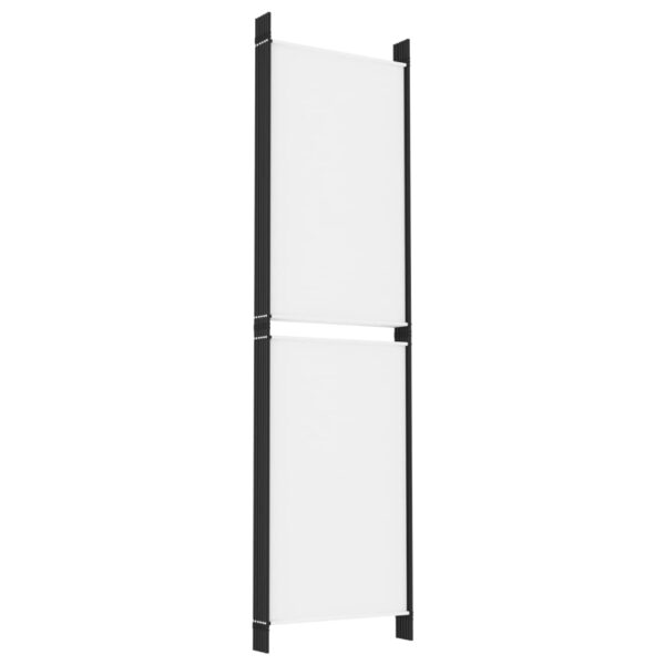 vidaXL 6-Panel Room Divider White 118.1"x70.9" Fabric - Image 6