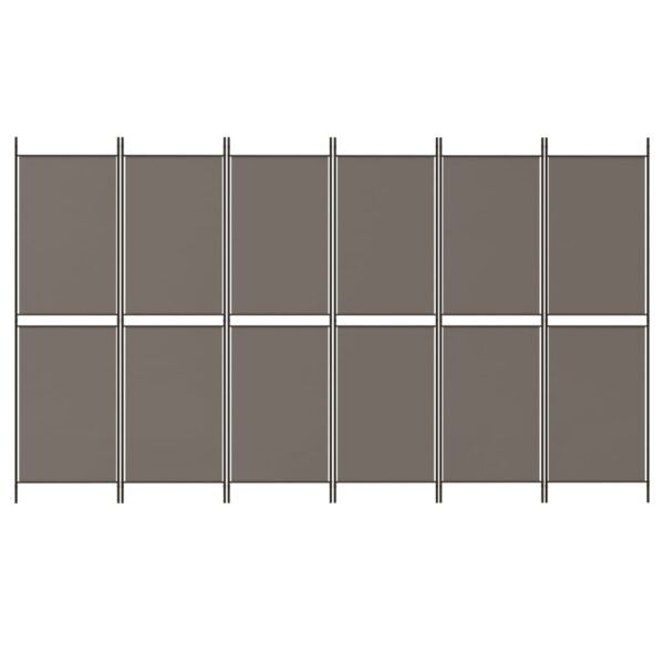 vidaXL 6-Panel Room Divider Anthracite 118.1"x70.9" Fabric - Image 3