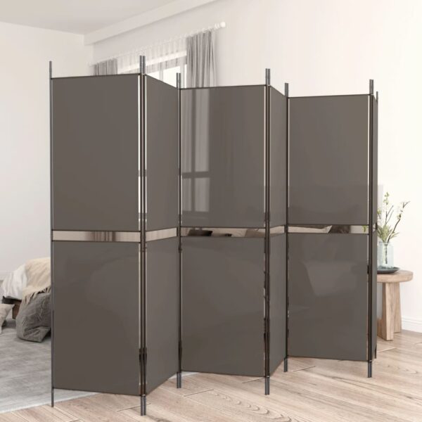 vidaXL 6-Panel Room Divider Anthracite 118.1"x70.9" Fabric