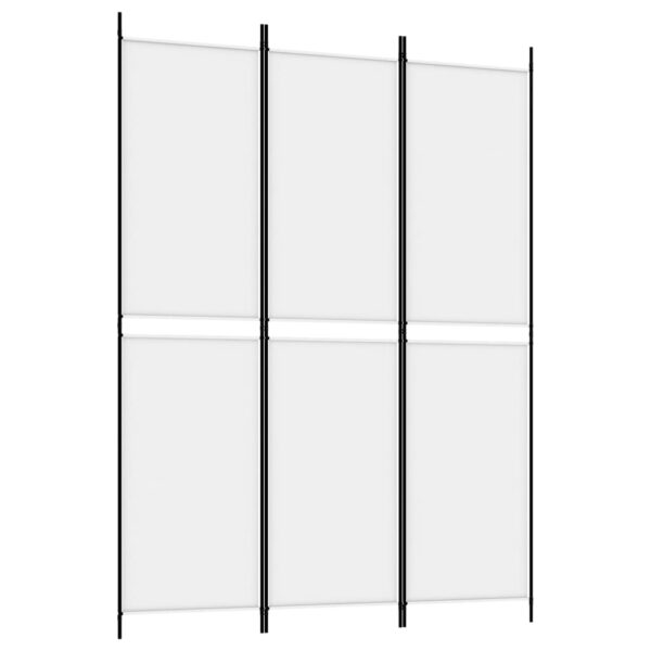 vidaXL 3-Panel Room Divider White 59.1"x78.7" Fabric - Image 2