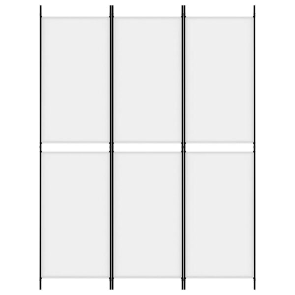 vidaXL 3-Panel Room Divider White 59.1"x78.7" Fabric - Image 3