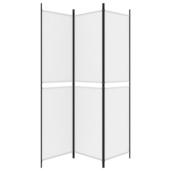 vidaXL 3-Panel Room Divider White 59.1"x78.7" Fabric - Image 4