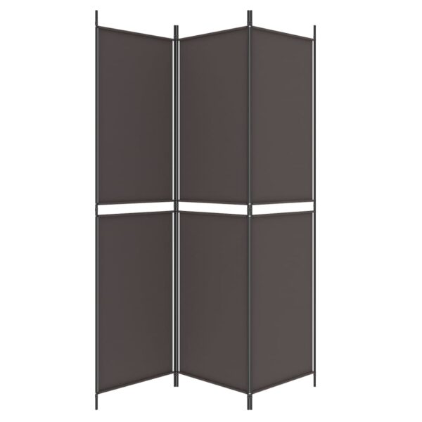 vidaXL 3-Panel Room Divider Brown 59.1"x78.7" Fabric - Image 4