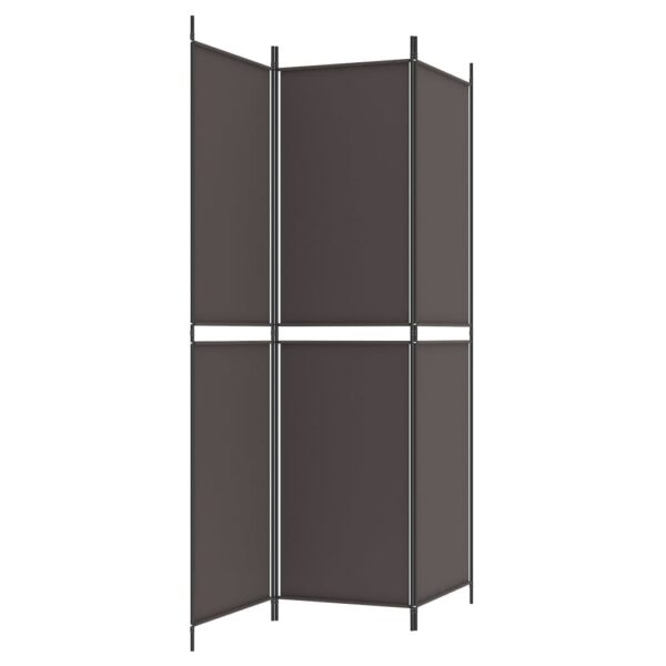 vidaXL 3-Panel Room Divider Brown 59.1"x78.7" Fabric - Image 5