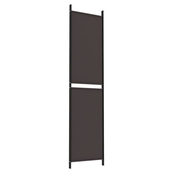 vidaXL 3-Panel Room Divider Brown 59.1"x78.7" Fabric - Image 6