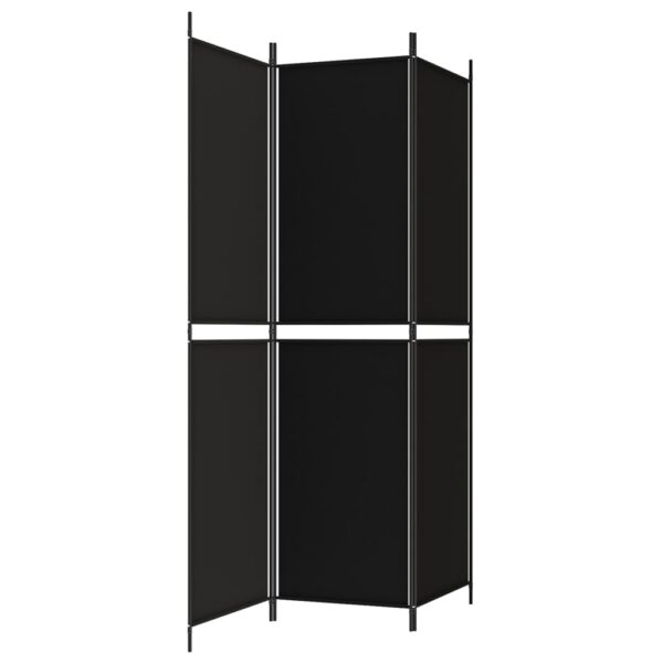 vidaXL 3-Panel Room Divider Black 59.1"x78.7" Fabric - Image 5