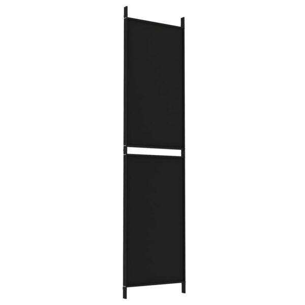 vidaXL 3-Panel Room Divider Black 59.1"x78.7" Fabric - Image 6