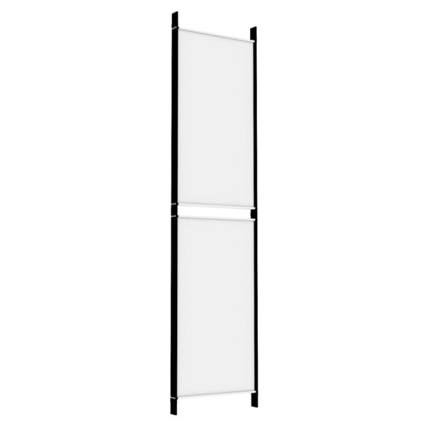 vidaXL 4-Panel Room Divider White 78.7"x78.7" Fabric - Image 6