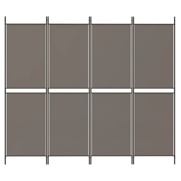 vidaXL 4-Panel Room Divider Anthracite 78.7"x78.7" Fabric - Image 3