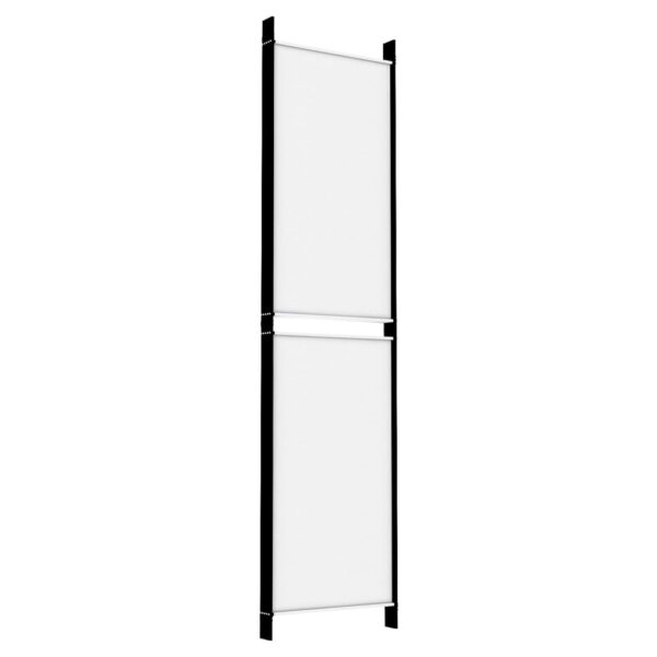 vidaXL 5-Panel Room Divider White 98.4"x78.7" Fabric - Image 6