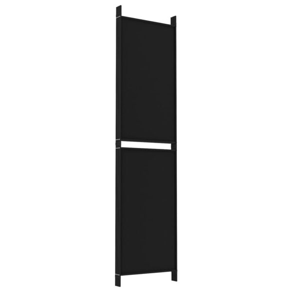 vidaXL 5-Panel Room Divider Black 98.4"x78.7" Fabric - Image 6