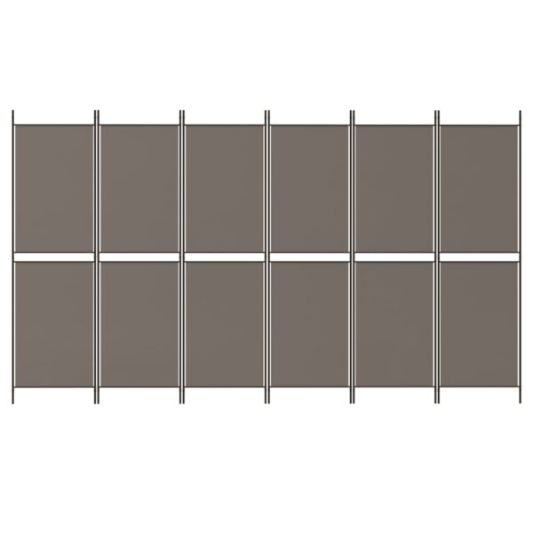 vidaXL 6-Panel Room Divider Anthracite 118.1"x78.7" Fabric - Image 3