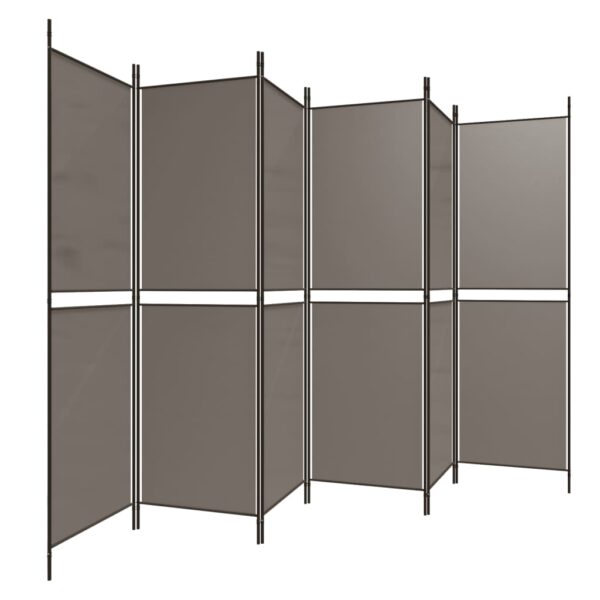 vidaXL 6-Panel Room Divider Anthracite 118.1"x78.7" Fabric - Image 4