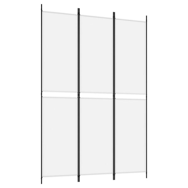 vidaXL 3-Panel Room Divider White 59.1"x86.6" Fabric - Image 2