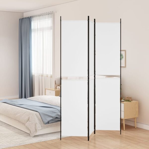 vidaXL 3-Panel Room Divider White 59.1"x86.6" Fabric