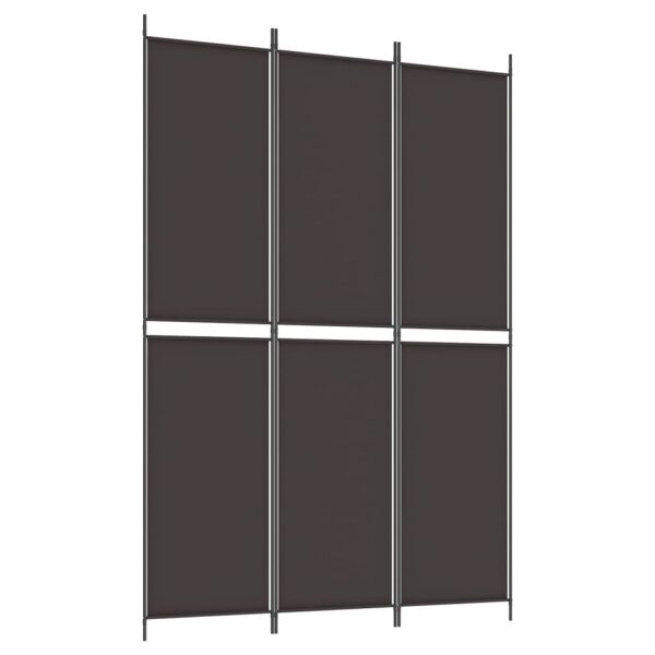 vidaXL 3-Panel Room Divider Brown 59.1"x86.6" Fabric - Image 2