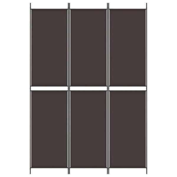 vidaXL 3-Panel Room Divider Brown 59.1"x86.6" Fabric - Image 3