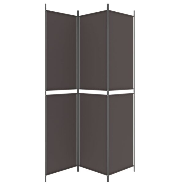 vidaXL 3-Panel Room Divider Brown 59.1"x86.6" Fabric - Image 4